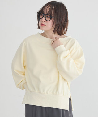 earth music&ecology 裾スリット裏毛プルオーバー Yellow