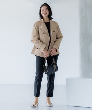 組曲 ショートライトトレンチ ジャケット ベージュ系