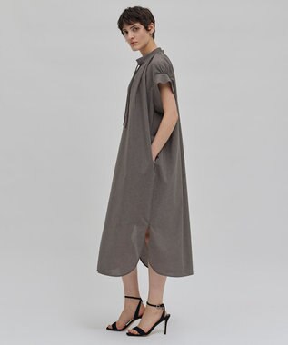 BEIGE， 【洗える/接触冷感/速乾/UVケア対応】BATEAU / スタンドカラードレス C.Gray