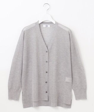 J.PRESS LADIES L 【WEB限定カラーあり・洗える】Vis/Peスパーク シアー カーディガン ライトグレー系
