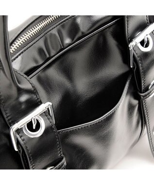 MioFIRANO ベルトハンドルボストンバッグ　FR エフアール BLACK