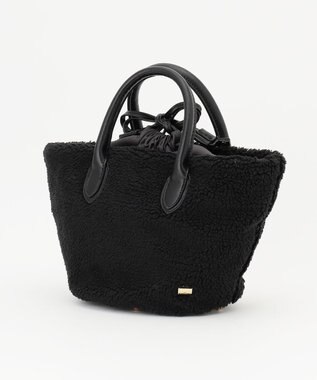 LA BAGAGERIE エコファー　バケツハンドバッグ ブラック