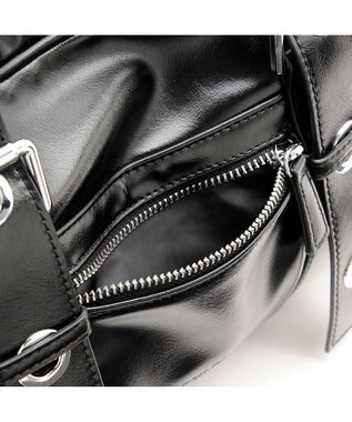 MioFIRANO ベルトハンドルボストンバッグ　FR エフアール BLACK