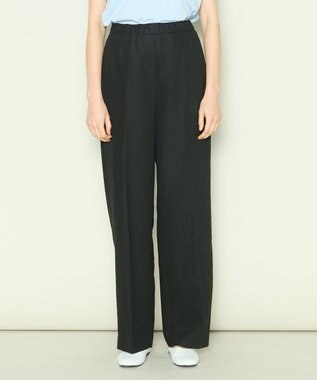 JOSEPH 【洗える】ボイルコットン　ワイドトラウザーズ Black