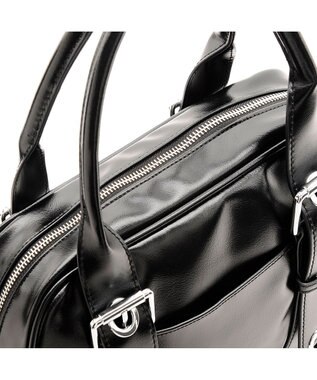 MioFIRANO ベルトハンドルボストンバッグ　FR エフアール BLACK