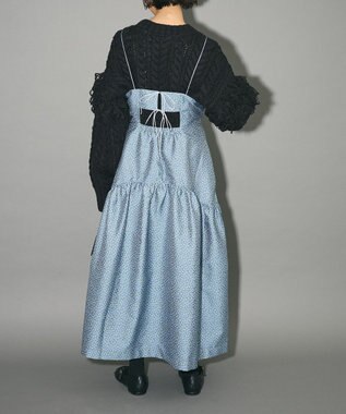 Green Parks ジャガードキャミワンピース Flower Navy