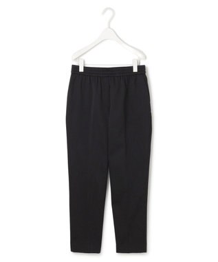 ICB L 【洗える】ウォームサテン ドロストパンツ ブラック系