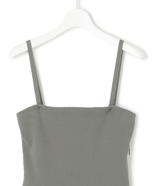 23区 S 【洗える】ブライトナイロンワッシャー ニットコンビワンピース カーキ系