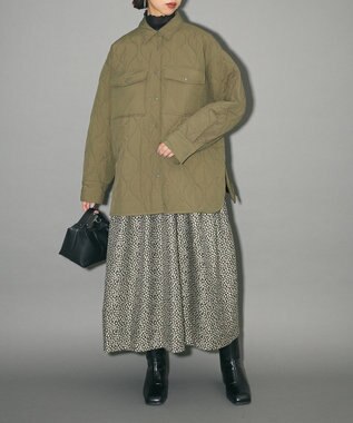 Green Parks ジャガードキャミワンピース Flower Black