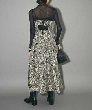 Green Parks ジャガードキャミワンピース Flower Black