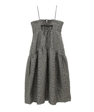 Green Parks ジャガードキャミワンピース Flower Black