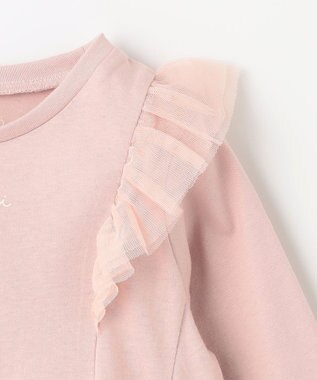 ANY KIDS フレアシルエット 長袖 Tシャツ ピンク