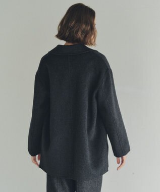 YECCA VECCA ウールMIXリバーミドル丈コート Charcoal Gray