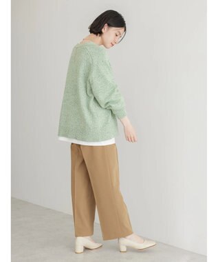 AMERICAN HOLIC ＭＩＸＶネックニットカーディガン Green