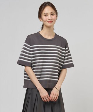 J.PRESS LADIES S COTTON ACETATE DRY ニット Tシャツ