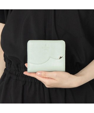 LANVIN en Bleu デクール 二つ折りLファスナー財布 ミント