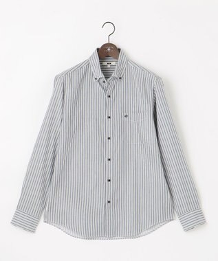 JOSEPH ABBOUD 【キングサイズ・柔らか・光沢感】コットンビエラストライプ シャツ