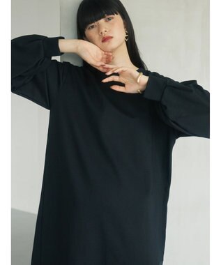 Green Parks armonia．布帛切り替えポンチワンピース Black