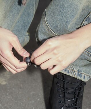 WEGO スウィッチングデニムカーゴパンツ デニム淡加工色