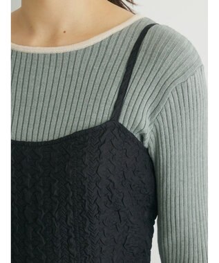 Green Parks ・ｎｏｖｅｍ９　フクレジャカードキャミワンピ Black