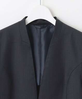 J.PRESS LADIES BAHARIYE ノーカラー ジャケット ネイビー系