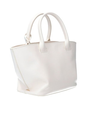 INTER-CHAUSSURES 【Christian Villa】スモールサイズベーシックハンドバッグ ホワイト