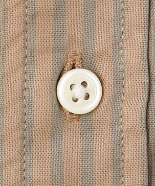 J.PRESS MEN 【大人気バックブル】オックスフォードストライプ チェック ガーメントダイ シャツ ベージュ系1