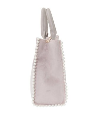 Maison de FLEUR ベロア2Wayスクエアトートバッグ Grayish Pink