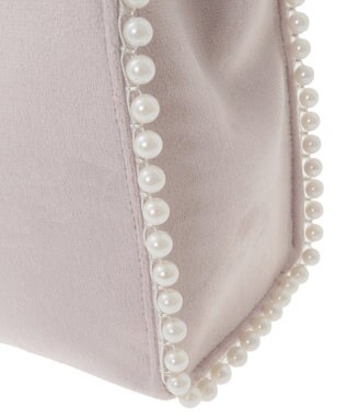 Maison de FLEUR ベロア2Wayスクエアトートバッグ Grayish Pink