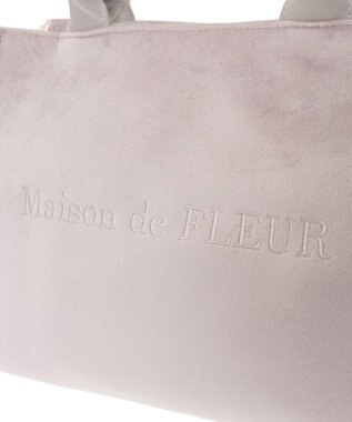 Maison de FLEUR ベロア2Wayスクエアトートバッグ Grayish Pink