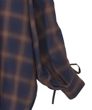 Green Parks ・ＥＬＥＮＣＡＲＥ　ＤＵＥ　チェックギャザーシャツ Navy