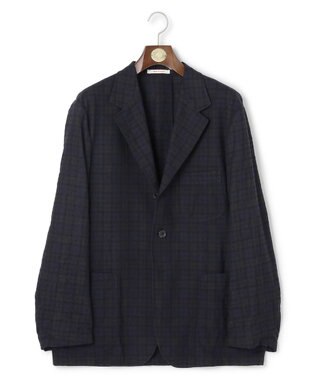 J.PRESS MEN 【J.PRESS ORIGINALS】Wool Nylon Refine Tartan Check 3B Sack Jacket / Japan Made ネイビー系4