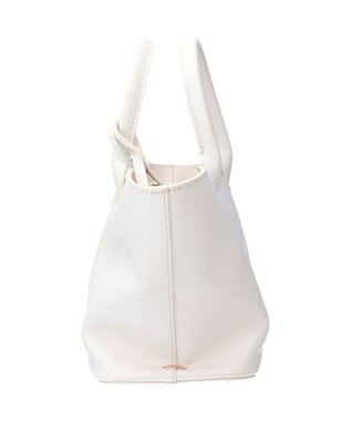 INTER-CHAUSSURES 【Christian Villa】スモールサイズベーシックハンドバッグ ホワイト