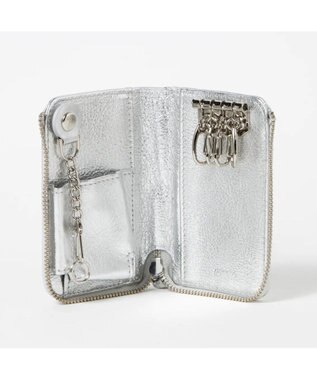 UNBILLION ペルケ perche / ドット型押しスマートキーケース シルバー