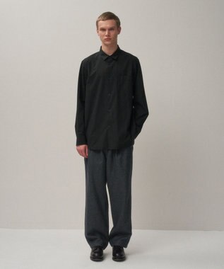 ATON SUVIN BROAD | スタンダードシャツ - UNISEX BLACK