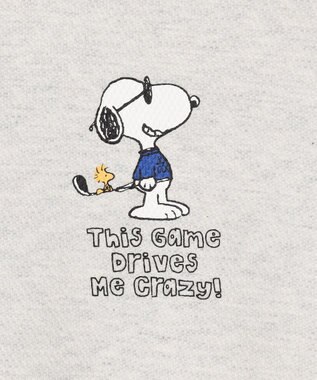 23区GOLF 【MEN】『PEANUTS』コラボ　「JOE COOL」半袖ポロシャツ ライトグレー系