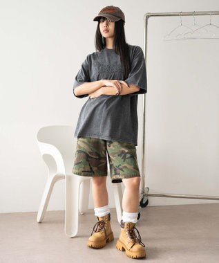 WEGO ヴィンテージウォッシュグラフィックビッグT スミクロ