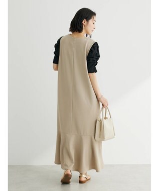 Green Parks カットジョーゼットマーメイドジャンスカ Gray Beige