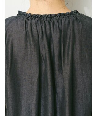 CRAFT STANDARD BOUTIQUE やわらかデニムフレンチスリーブブラウス Black