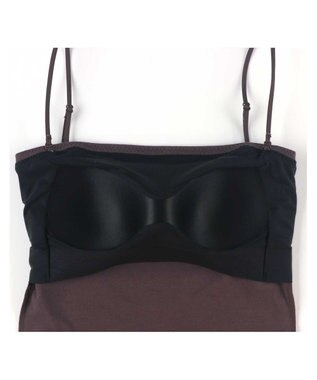 AMPHI カップ付きインナー 【ブラトップ】 ストラップ取り外し可 上向きで立体的なバストシルエット しめつけ感が少ない 脇スッキリ JWG102 アンフィ／ワコール ブラウン