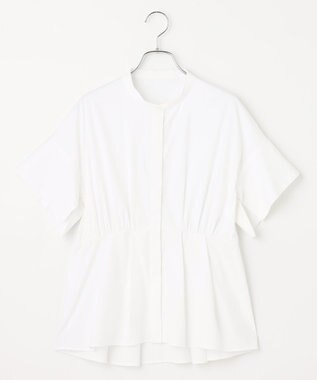 #Newans 【ANSWER for シンプルベーシック】スリットスリーブペプラムブラウス ホワイト系