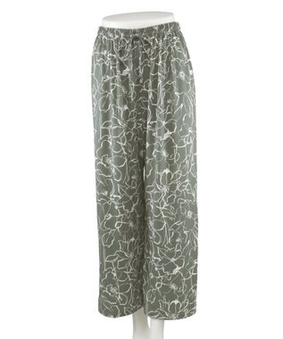 San-ai Resort（三愛水着楽園） ロングパンツセット　13L・15L　【Coral veil（コーラルヴェール）】 グレー×カーキ