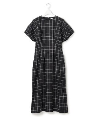 J.PRESS YORK STREET 【WOMEN】リネンライクイージーフィット ワンピース ブラック系3