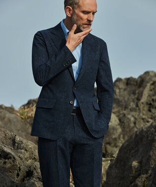 GOTAIRIKU 圧倒的清涼感・８つの機能美【接触冷感/通気性/軽量/撥水…等】クールドッツ セットアップジャケット（24年モデル） ネイビー系8