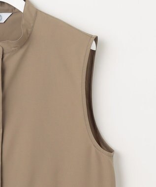 J.PRESS LADIES 【洗える・撥水】 Minotechライトタフタ ドロスト ジレ ブラウン系