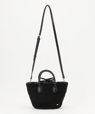 LA BAGAGERIE エコファー　バケツハンドバッグ ブラック