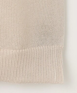 J.PRESS LADIES L 【洗える】シアーライトニット Vネック カーディガン ベージュ系