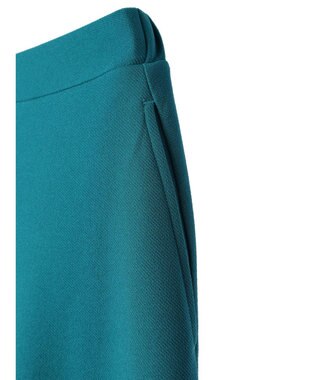 Green Parks カットジョーゼット裾フレアスカート Blue Green