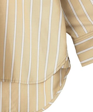 CRAFT STANDARD BOUTIQUE バンドカラーシャツ Stripe Beige