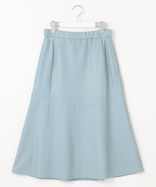 自由区 ラムレザー スカート グレイッシュミント